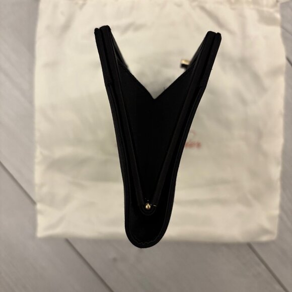 Roger Vivier Pilgrim Buckle Clutch in Satin - Black Clutch - Picture 3 of 8